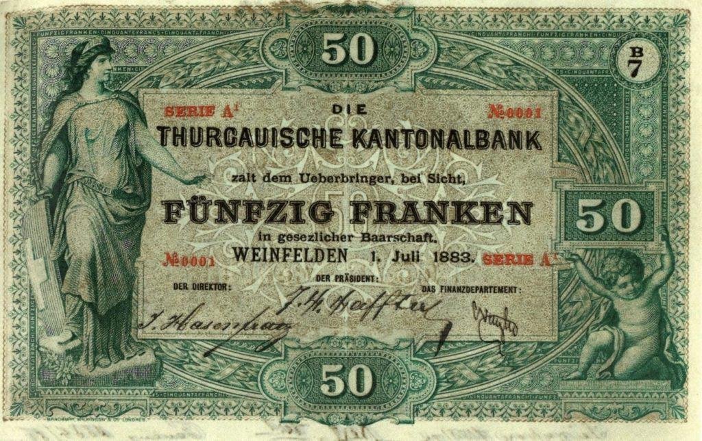 Banknoten Schweiz Alt
