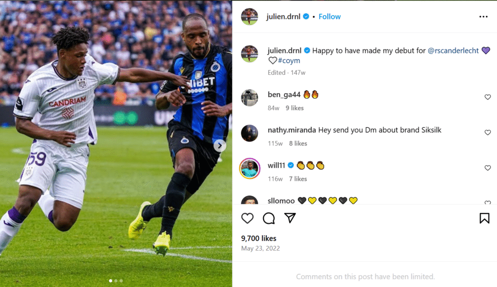 Julien Duranville Fußballspieler Julien Duranville Fußballspieler