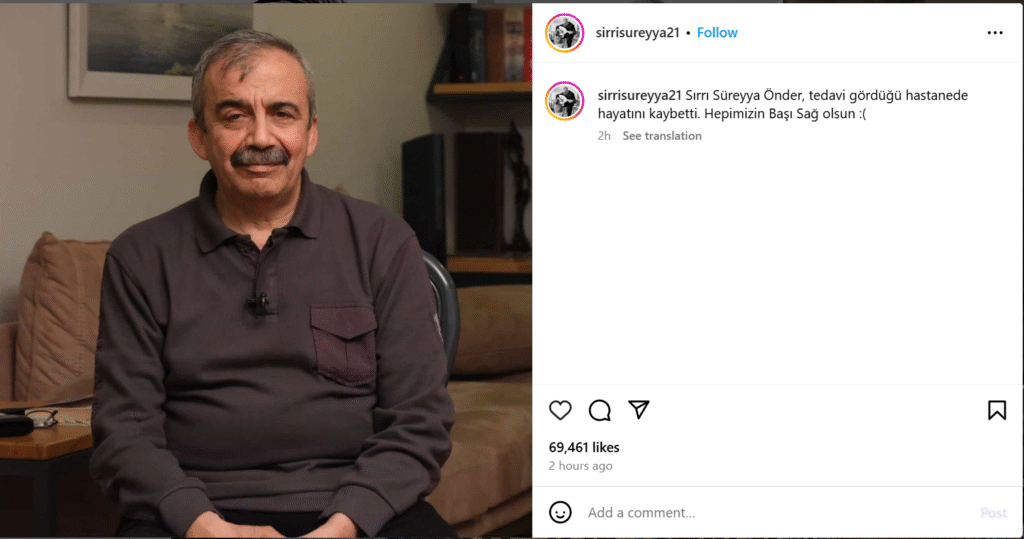 Sırrı Süreyya Önder Beruf Sırrı Süreyya Önder Beruf