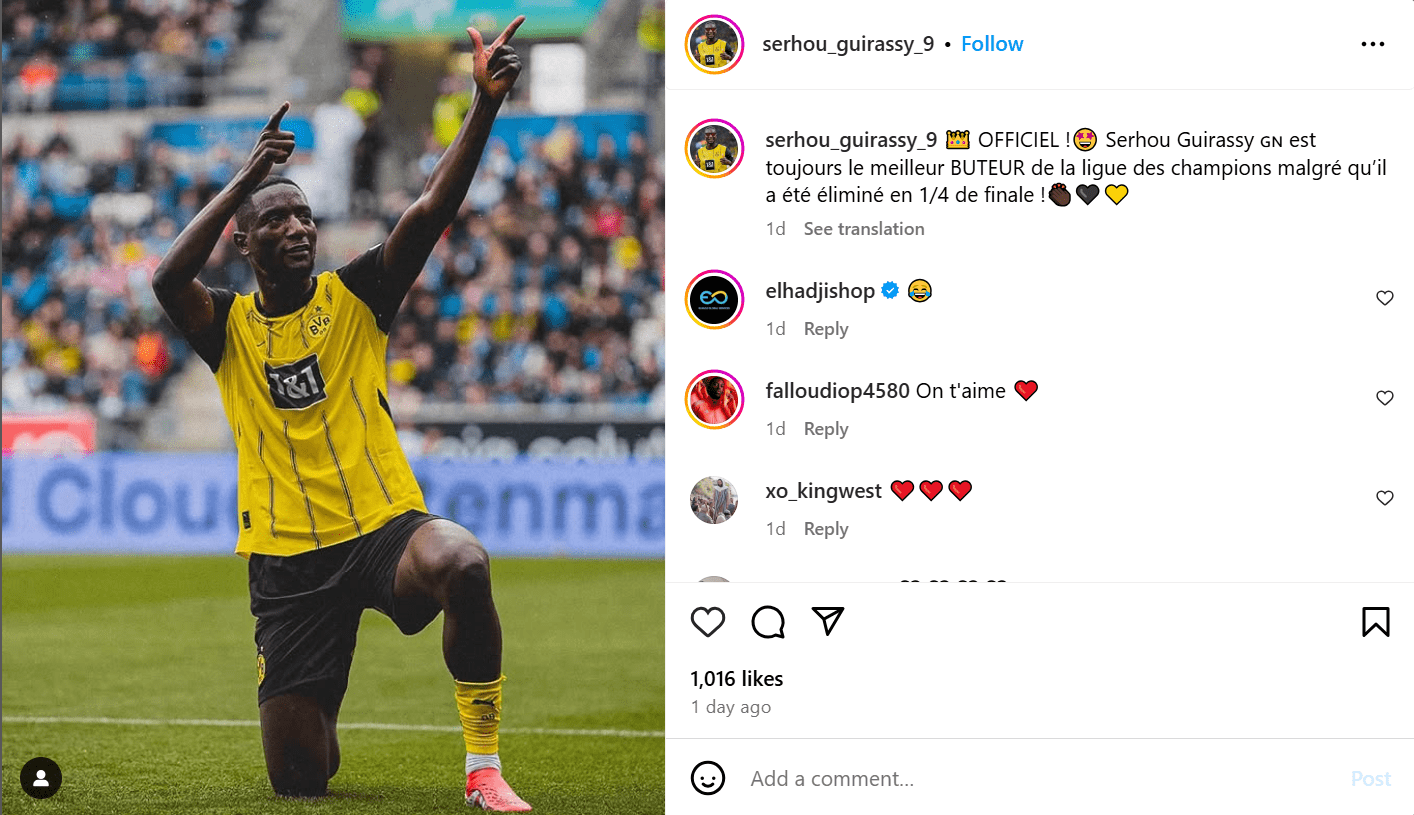 Serhou Guirassy Fußballspieler