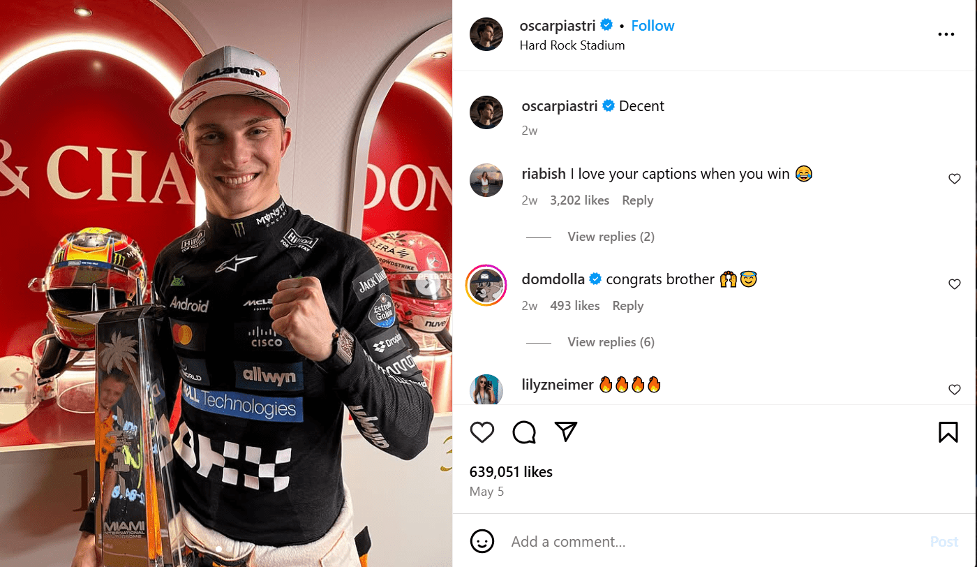 Oscar Piastri vermögen