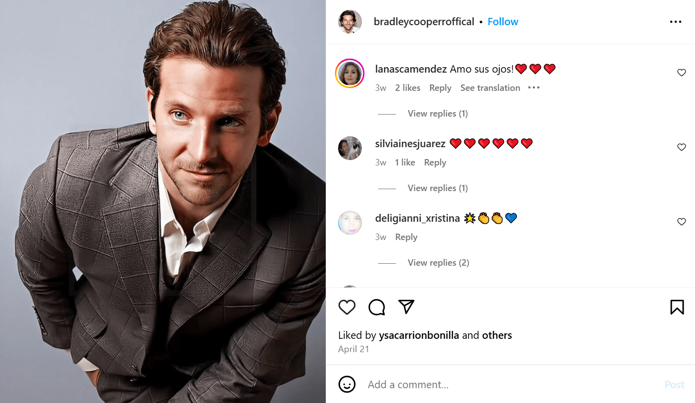 Bradley Cooper Beziehung