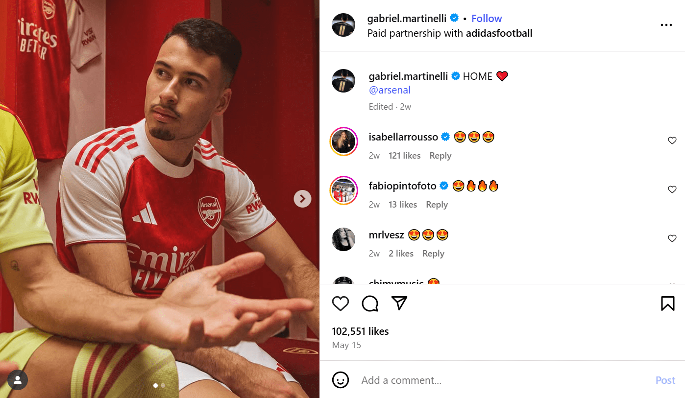 Gabriel Martinelli fußballspieler