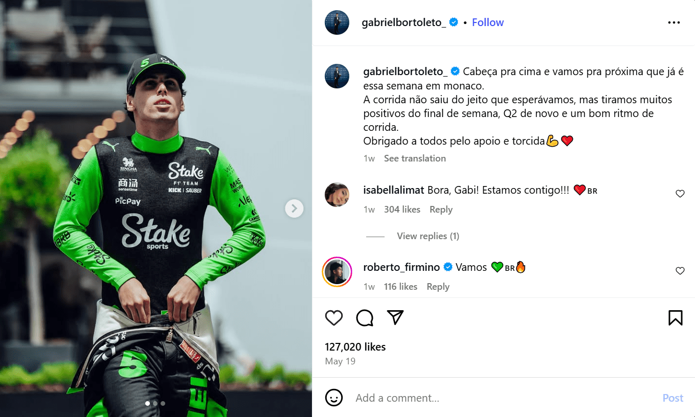 Gabriel Bortoleto vermögen