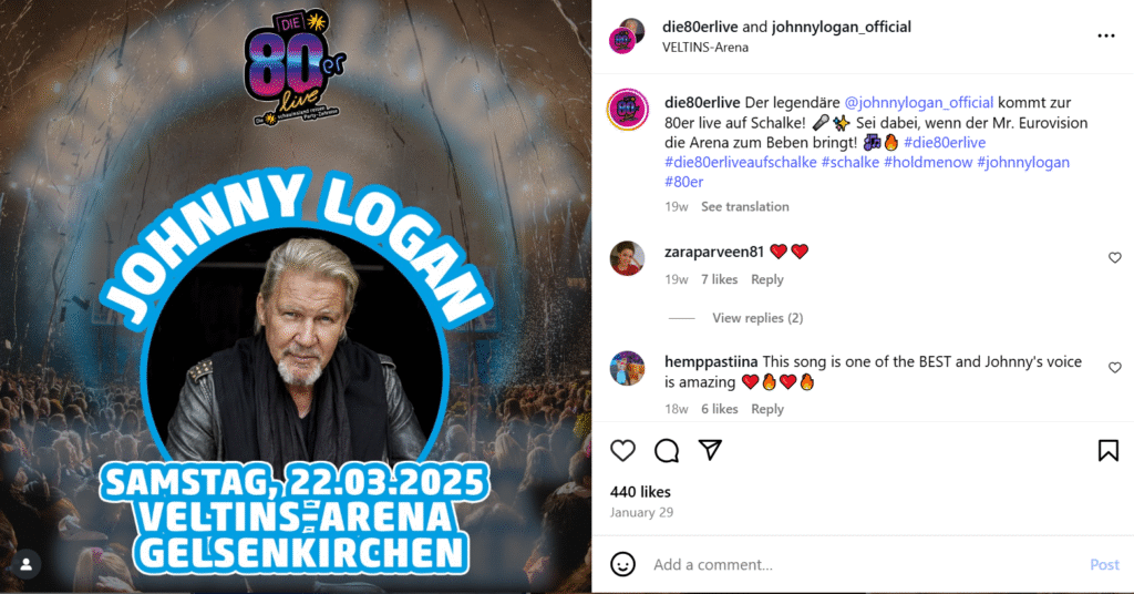 Johnny Logan Ehefrau
