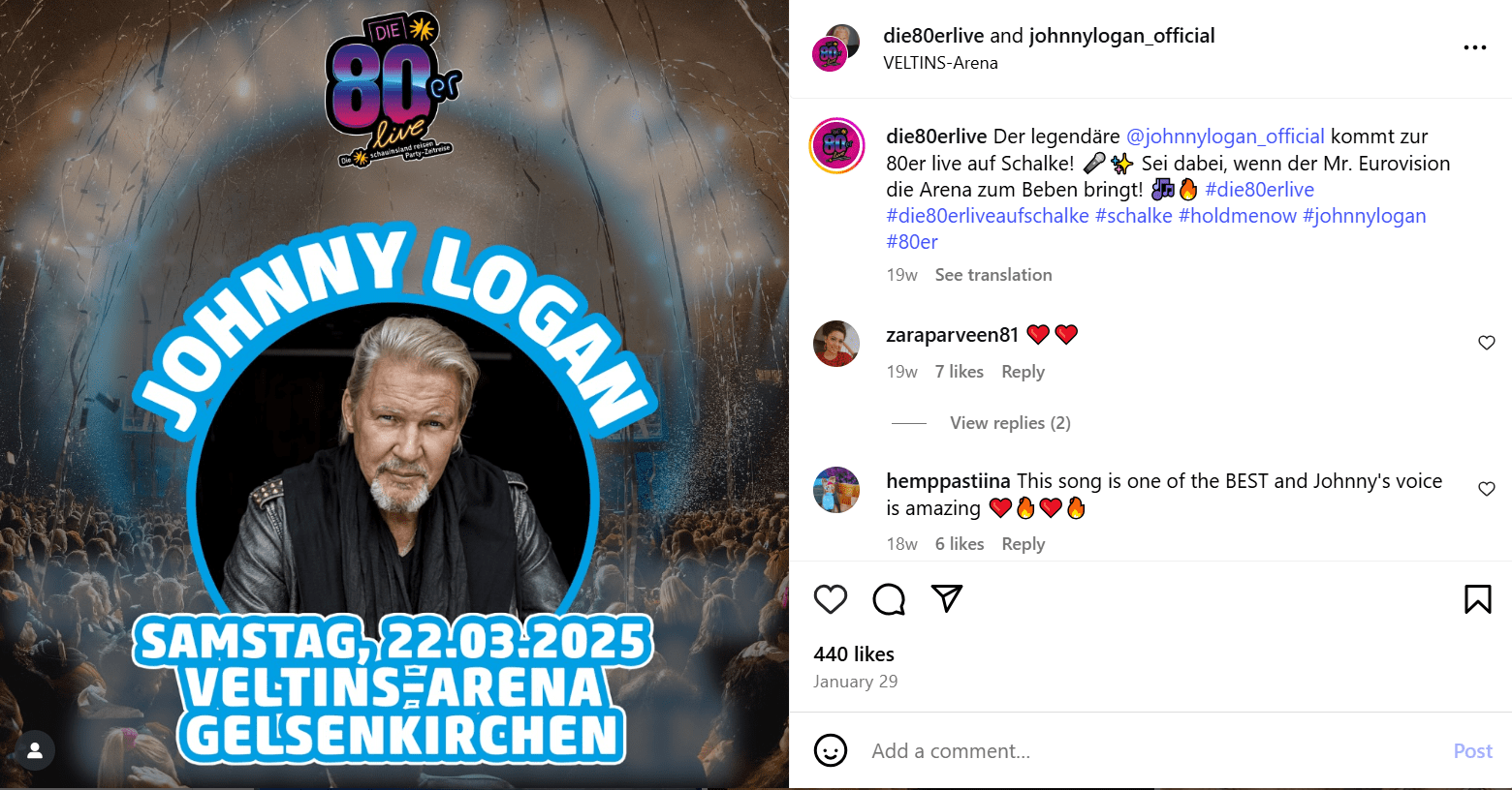 Johnny Logan Ehefrau